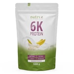 Nutri + 6K Poudre de protéines végétaliennes - Banane - sachet de 1 kg - avec 83% de protéines - poudre de protéine à 6 composants - sans aspartame