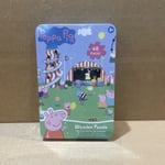 Peppa Pig And Friends Fairground 48 Piece Wooden Puzzle In Tin Case - New Sealed