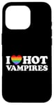 Coque pour iPhone 16 Pro J'aime Hot Vampire Funny Vampiric Blood Book Gay Fan Pride