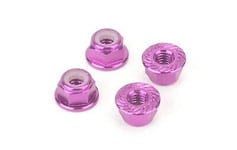 Monkey King M4 Alloy Serrated Nyloc Nuts - Purple - 4pcs