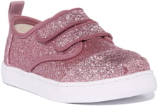 Toms Cordones Tiny Iridescent Glimmer Trainers Girls Shoes In Pink UK 6 - 10