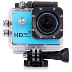 Caméra Wifi Sport Embarquée Plongée Caisson Caméscope 12Mp Full HD 1080P Bleu + SD 8Go YONIS