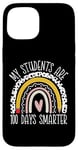 iPhone 15 Funny 100 Days Smarter 100th Day Of School Teacher Rainbow Case