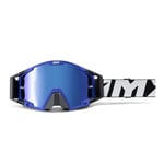 IMX RACING SAND Lunettes de protection pour moto | Visière iridium et transparente incluse | Lentille anti-buée et anti-rayures | Protection du nez | Bande large de 45 mm avec impression en silicone |