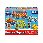 Orchard Toys Rescue Squad Jigsaw Puzzle, A Collection of 6 puzzles featuring 2 and 3 pieces Perfect for Little Hands, Perfect for Ages 2+