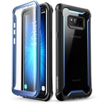 i-Blason Coque Samsung Galaxy S8 Plus, Coque Transparente Antichoc Bumper avec Protecteur d'écran Intégré [Série Ares] pour Galaxy S8 Plus 2017 (Bleu) - 6.2 pouces