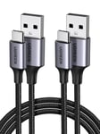 Lot De 2 Câble Usb C 3a Nylon Tressé Câble Usb Type C Charge Rapide Compatible Avec Iphone 16 Plus Pro Max 15 Galaxy S24 S23 A55 Redmi Note 13 Pro 12 P60 P50 Manette Ps5(3m)