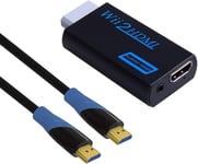 Convertisseur Wii vers HDMI Convertisseur Wii HDMI avec Sortie vidéo 1080P/720P et câble Audio 3,5 mm + câble HDMI pour Wii-Noir