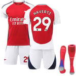 2024-2025 Arsenal Hemma Barn Fotbollströja med strumpor nr 29 Havertz 28