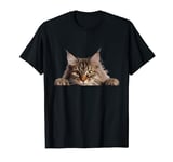 Maine Coon Kitty Pussycat Peeking T-Shirt