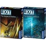 Thames & Kosmos - EXIT: The House of Riddles - Level: 2/5 - Unique Escape Room Game & EXIT: The Sunken Treasure - Level: 2/5 - Unique Escape Room Game - 1-4 Players