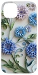 Coque pour iPhone 14 Plus Fleur Bleu Bleuet Floral Nature Femme Filles Fleurs