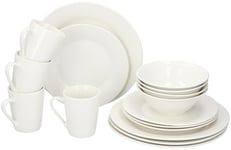 16 Pce White Dinner Set Crockery Dinnerware Dining Set Ceramic Mugs Bowls Plates