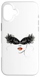 Coque pour iPhone 16 Plus Masque vénitien, joli visage, femme, Venise, Italie