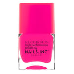 Nails Inc - SUN STREET PASSAGE Neon Nagellack - Strahlendes Neon Pink - Hochpigmentierte Formel & Glänzendes Finish - Tierversuchsfrei & Einfach Anzuwenden - Perfekte Maniküre, trendige Nail Art