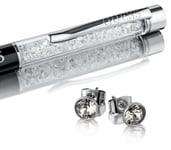 GUESS UBT01062 Ballpoint Pen with Ear rings and Swarovski Crystals Gift Set