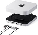 Hub Satechi Mac Mini Et Studio M2/M1 SSD NVMe/SATA USB-C 10Gb/s Argent Usb Audio