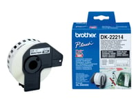 Brother Dk-22214 - Vit - Rulle (1,2 Cm X 30,5 M) Termiskt Papper - För Brother Ql-1050, 1060, 1110, 500, 550, 560, 570, 580, 600, 650, 700, 710, 720, 820