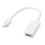 INECK® Adaptateur Full HD mini Displayport vers HDMI / câble (1080p) y compris audio | connecteur miniDP pour prise HDMI | idéal pour tous les produits Apple / Mac / cartes graphiques de PC
