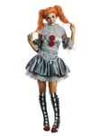 Rubie's Official Pennywise IT Clown Ladies Costume, Deluxe Adult Pennywise Film, Ladies Size Medium