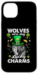 iPhone 14 Plus Wolves Are My Lucky Charms St Patricks Day Irish Wolf Case