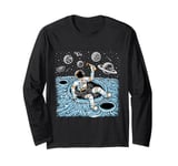 Astronaut Chilling in a Moon Pool Long Sleeve T-Shirt