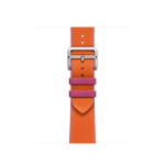 Apple Watch Hermès – Twill Jump Simple Tour i Orange/Rose Mexico, 41 mm