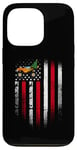 iPhone 13 Pro Merry Christmas USA American Flag Patriotic Monster Truck Case