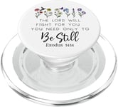 The Lord Will Fight For You Sign Bible Verse Exodus 14:14 PopSockets PopGrip pour MagSafe