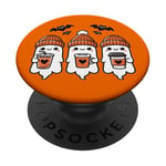 Boo Ghost Halloween, boisson cool et effrayante pour enfants, garçons et filles PopSockets PopGrip Adhésif