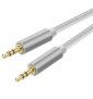 Cable Jack/Jack Metal pour "ASUS ROG Phone 5 Ultimate" Smartphone Voiture Musique Audio Double Jack Male 3.5 mm Universel - ARGENT