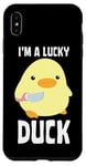 iPhone XS Max I'm A Lucky Duck - Duck With Knife - Duck With Knife Meme Case