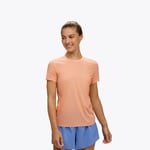 Hoka W Airolite Run Short Sleeve Papaya