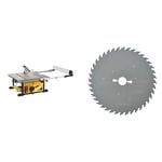 DEWALT Scie à Table 250mm 2000 W avec Piètement, Largeur de Délignage 610 mm, DWE7492-QS + Lame de Scie Circulaire Série 60, 250 x 30mm x 40 dents, DT4322QZ