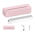 Bärbar skrivare, Bluetooth/WIFI-anslutning, bläcklös utskrift, WIFI Ver Pink