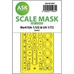 1:72 Me 410A-1/U2 & U4 one-sided mask for Airfix 200-M72087 Art Scale