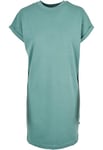 Urban Classics Women's Ladies Organic Cotton Cut On Sleeve Tee Dress, Paleleaf, S