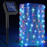 Solcellslinga för julbelysning utomhus, 33 fot 100 LED Twinkle String Lights IP65 Vattentät color