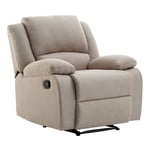 Fauteuil de Relaxation Manuel "Russel" 96cm Beige