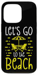 Coque pour iPhone 13 Pro Chaises de plage d'été Let's Go to the Beach