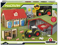 STARLUX – Grand Coffret de Ferme avec Ses 3 bâtiments, Son Tracteur Claas, Ses Animaux et Ses Nombreux Accessoires à l’échelle 1/32e – Jouet Enfant 3 Ans et Plus - 802244