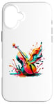 iPhone 16 Plus Splash Art Cello Instrument Orchestra Cellist Cellists Case