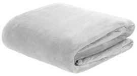 Brandsseller Plaid Couverture en Flanelle Couverture Douillette Supersoft Couvre-lit Ultra Doux - Gris Clair - 180 x 220 cm