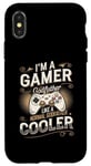 Coque pour iPhone X/XS Gamer Godfather pour hommes, jeux vidéo amusants, vintage