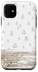 Coque pour iPhone 11 Boho Rustic Botanical Leaf Pattern Vintage Beige Nature Chic