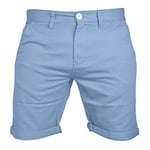 westAce 2k18Apr New Mens Knee Length Cargo Combat Shorts Casual Check Print 100% Cotton Pants[Ice Blue,32" Waist]