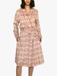 Fable & Eve Islington Geometric Print Short Dressing Gown, Burnt Orange