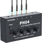 Fosi Audio PH04 4 Channel Headphone Amp, Portable Headphones Amplifier Splitter