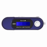 Music Mp3 Usb Player With Lcd Screen Fm Radio Voice Memory Card Blue Part