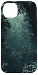 Coque pour iPhone 14 Plus Vert camouflage forêt nuit noir nature